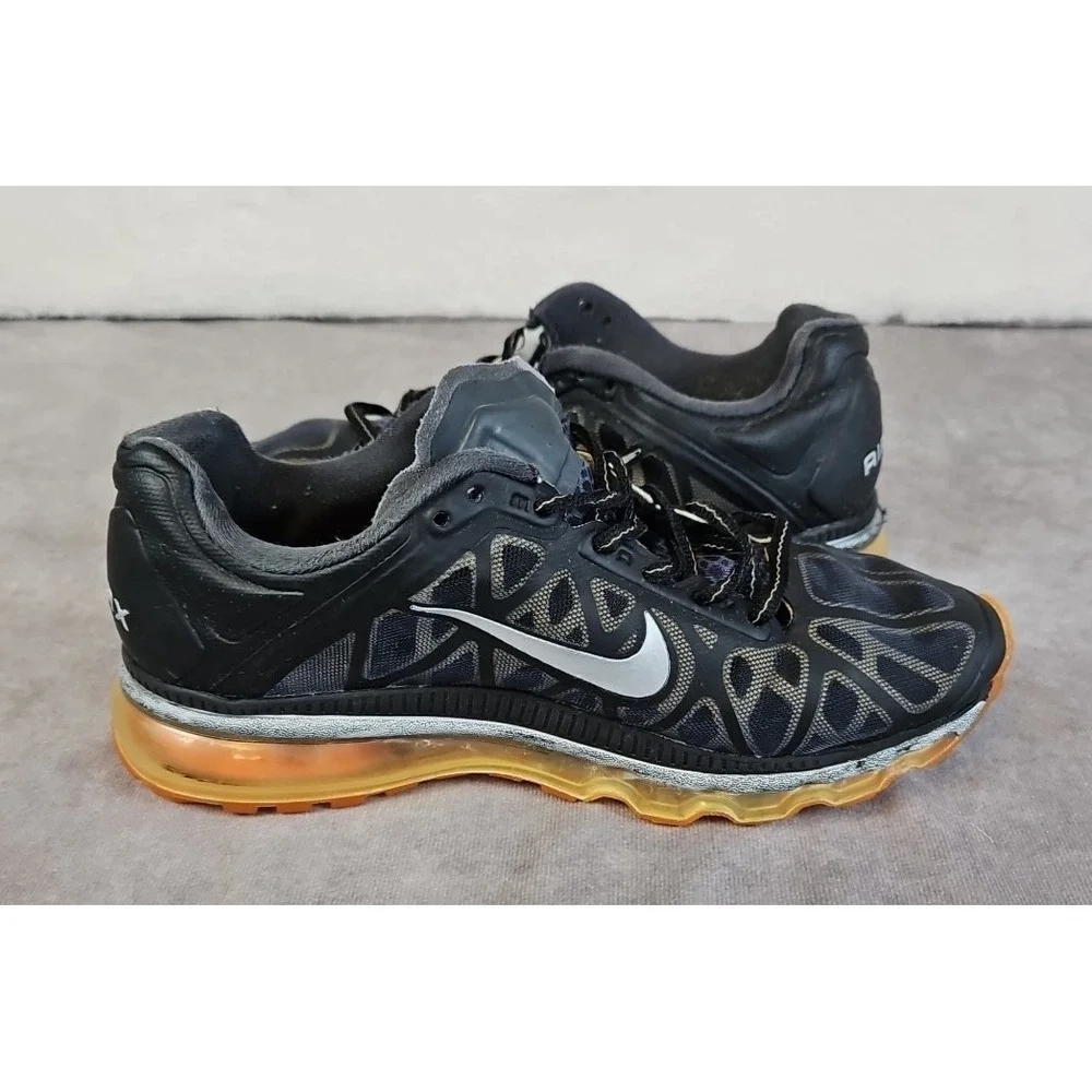 Nike Air Max Black Orange GS Shoes 431873-008 Size Youth 6.5Y Women's 8